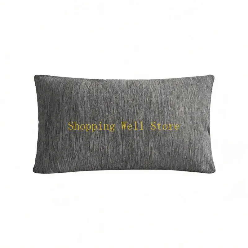 KX4B Gentle Nylon Ice Silk Pillow Cover In Elegant Gray For A Refreshing Nighttime Experience
