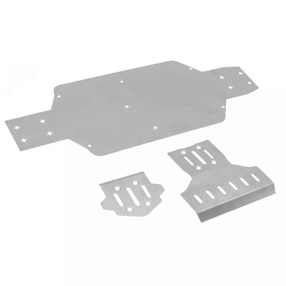 MJX 7303 1/7 RC Car Spare Parts Rally Car Front and Rear Guard Plate Bottom Protection Metal Armor 7303 Chassis Armor