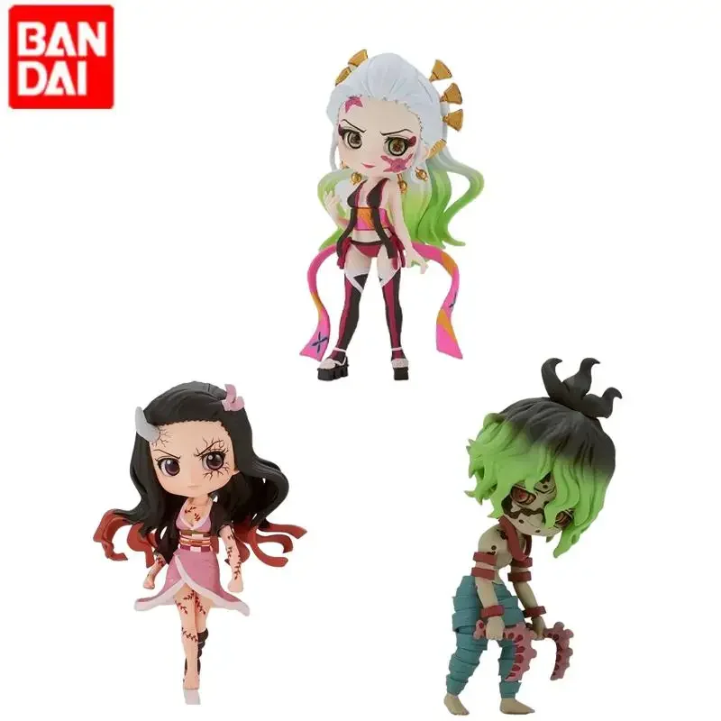 반다이 반프레스토 Qposket 악마 슬레이어 Kamado Nezuko Daki Giyuutarou 피규어 모델 정품 데스크탑 장식 장난감 선물 귀여운 인형