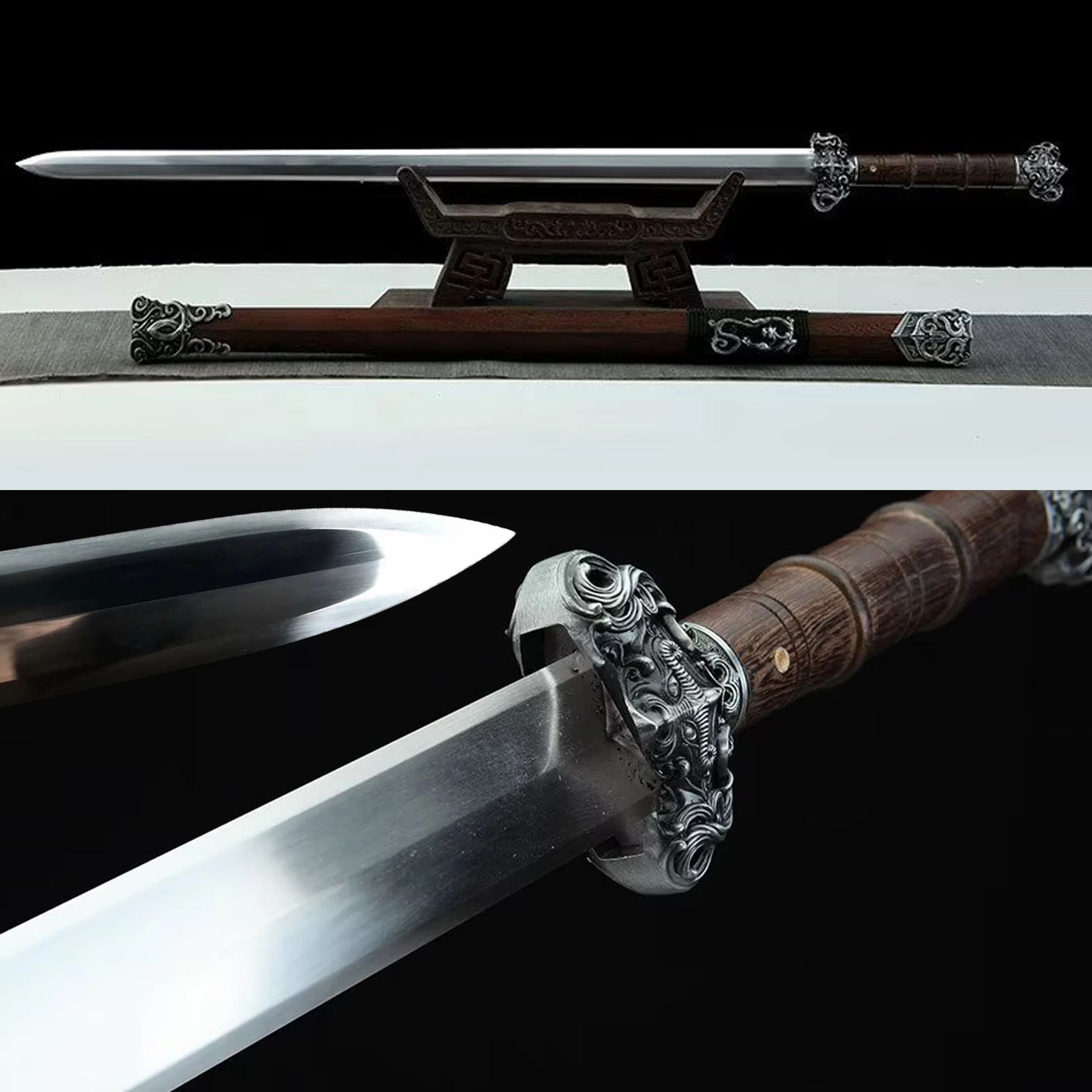 106cm Middle Ages cosplay martial arts kung fu Samurai Sword - Real katana with high carbon steel blade - Gift for a warrior