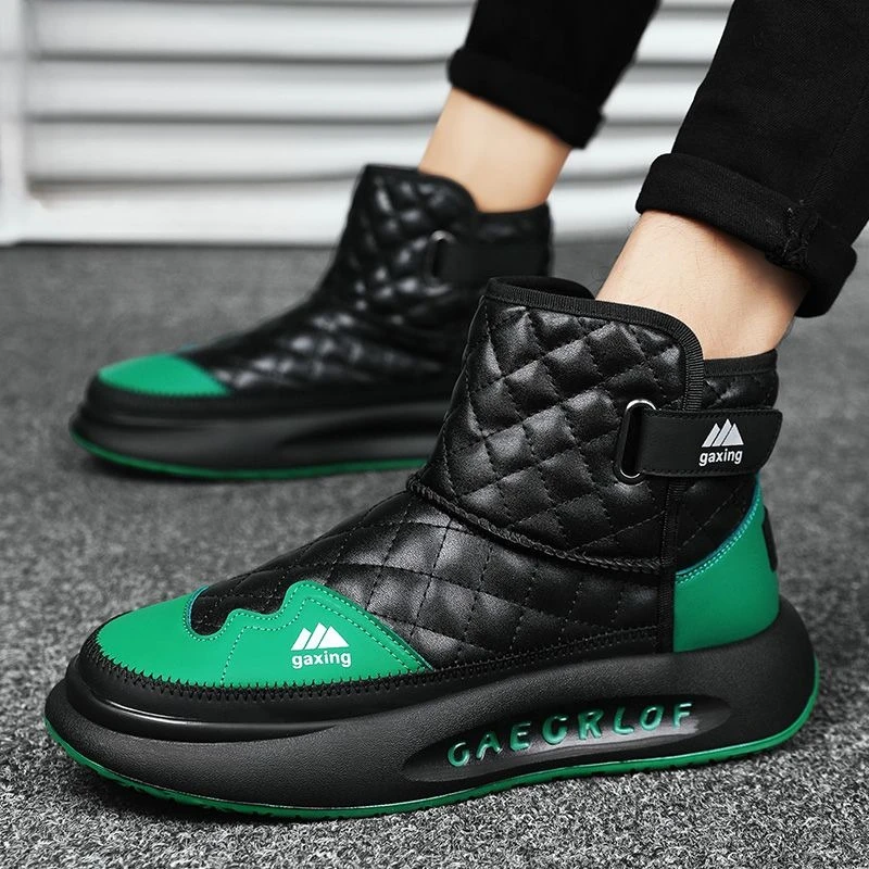 

Men's Winter 2025 New Arrival Extra Thick Warm Waterproof Anti Slip Snow Boots Thickened Fleece Lined Sports Casual Cotton Shoes