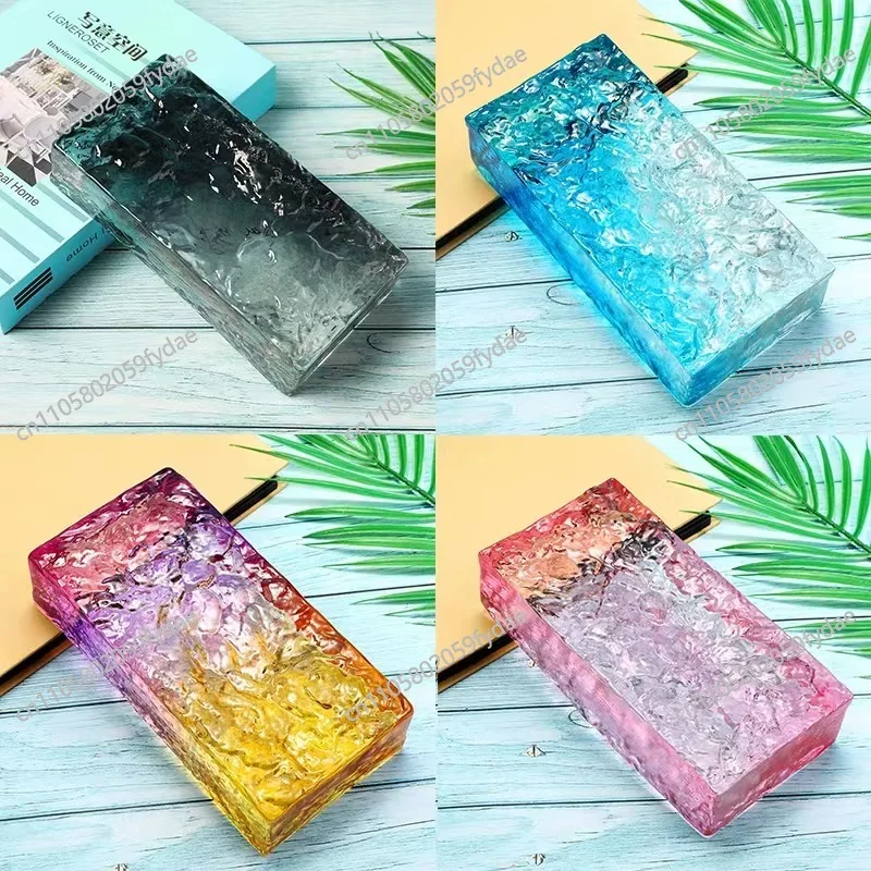 Glass Brick Bubble Brick Frosted Solid Crystal Tile Colorful Transparent Square Bar Partition Wall Tiles - view 2