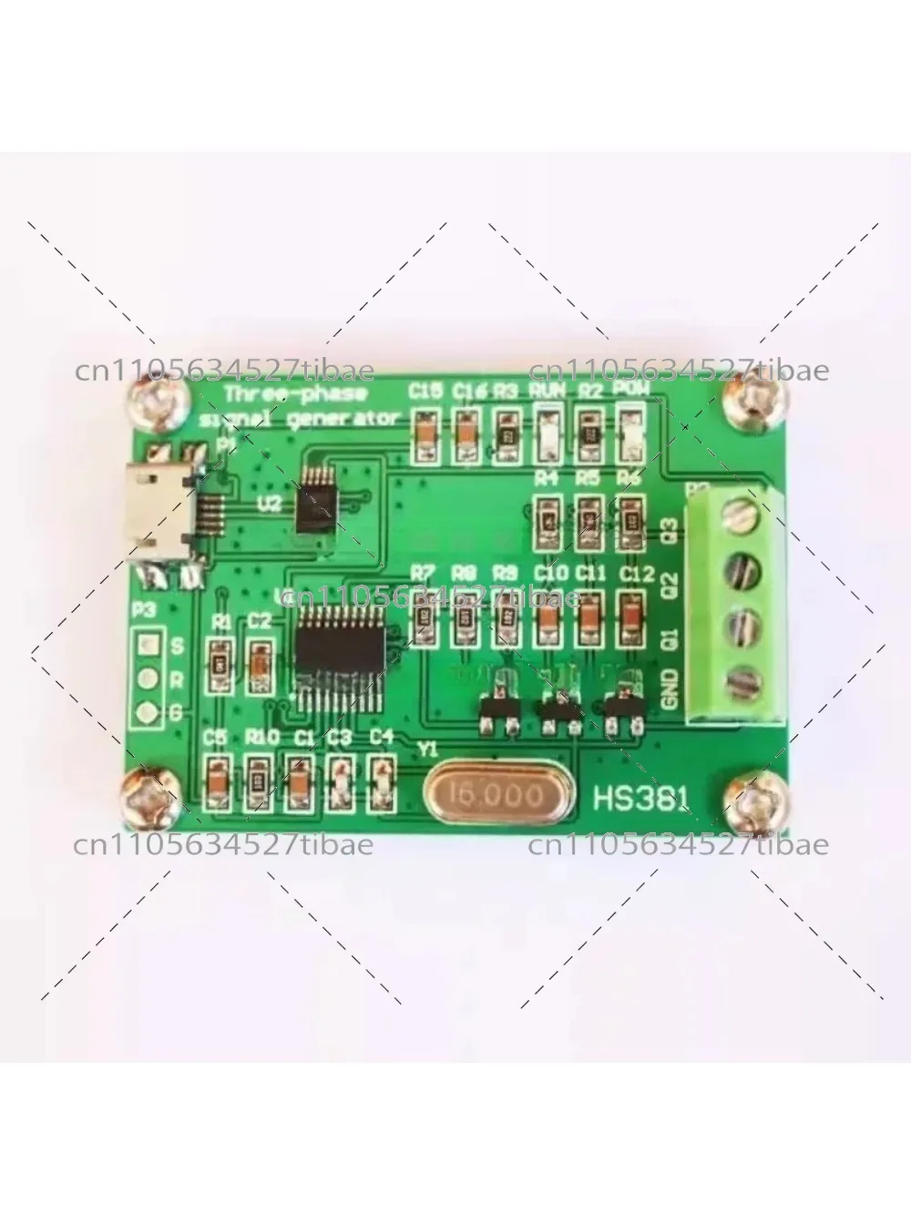 USB Three-Phase Sinusoidal Signal Generator Adjustable 0~360 Degrees Phase Frequency 0.1~2000Hz New Version