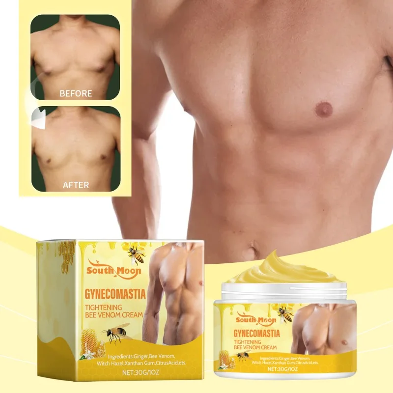 Gynecomastia Bee Venom Tightening Cream Instant Muscle Accelerating Hardening Firming Care for Men Chest Fat Tight Chest Muscle