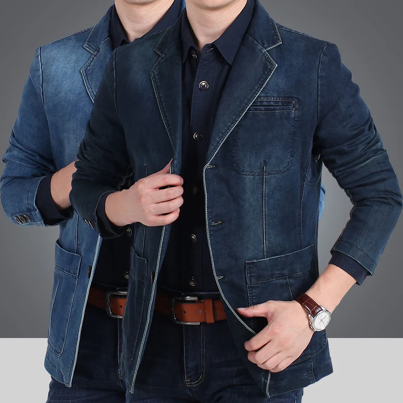 Veste en jean vintage pour hommes, vestes en denim, manteau assressenti, streetwear décontracté, confortable, mode masculine, marée, automne, nouveau