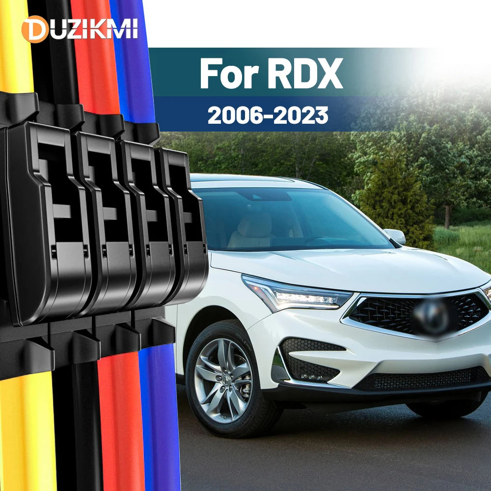 

For Acura RDX 2006-2023 2015 2016 2017 2018 2019 2020 2021 2022 2023 2024 2pcs Front Windshield Windscreen Wiper Blades Red Blue