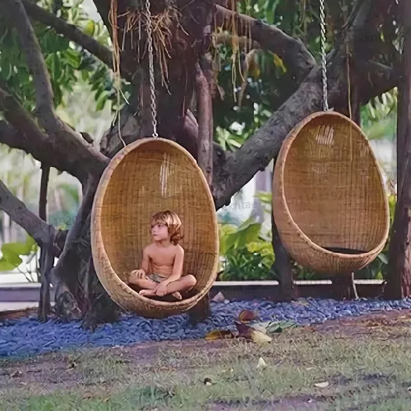 Bird's Nest Hanging Chair Balcony Hanging Basket Rattan Chair Adult Indoor Cradle Chair Swing Household