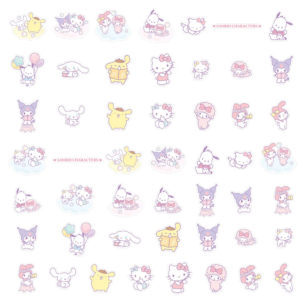 10/30/50 Stück Kawaii Sanrio Cartoon-Aufkleber, niedliche Melody Cinnamoroll-Aufkleber, Spielzeug, DIY, Schreibwaren, Telefon, Notizbuch, Dekoration, Aufkleber – Detail 6