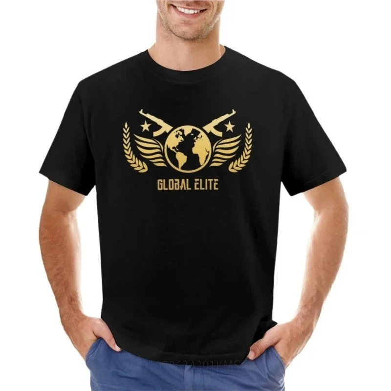 CSGO Global Elite T-shirt op maat gemaakte witte heren-t-shirts in oversized