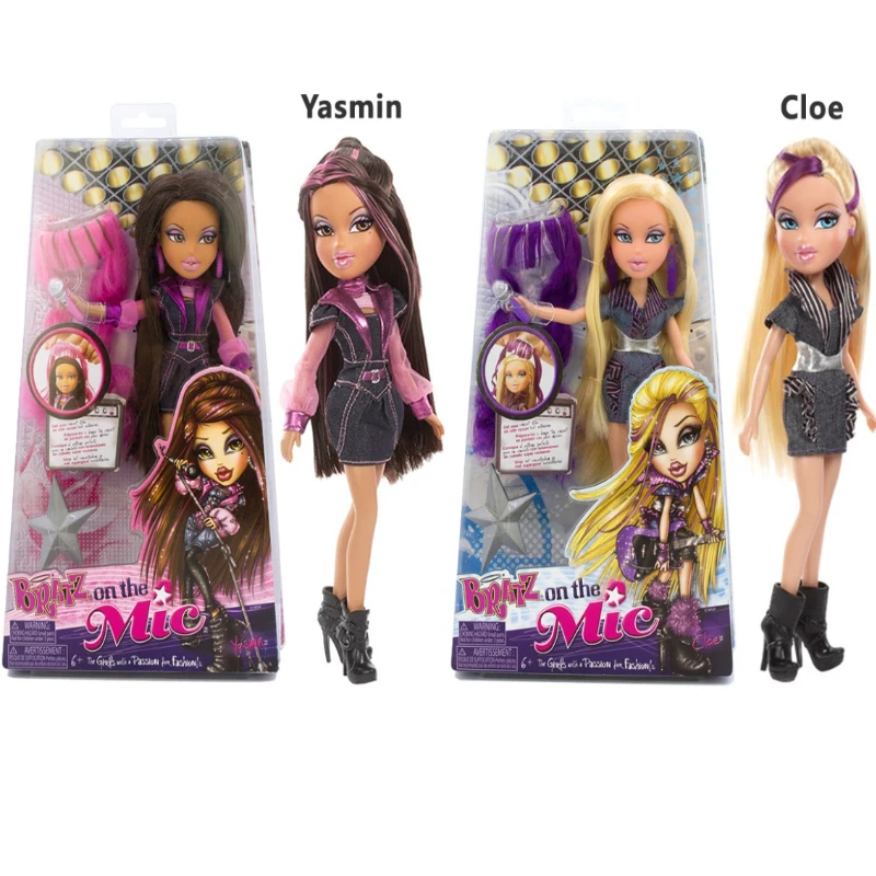 New Surprise Doll BRATZ on The Mic Stage Performance Hair Combing Fashion Wig Yasmin Cloe Tay Set Gifts for Girls