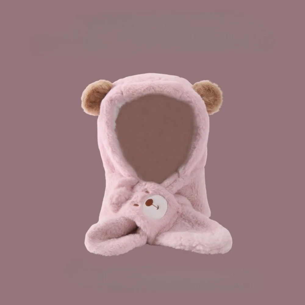 

New Plush Integrated Hat Scarf Set Warm Coldproof Pullover Cap Windproof Ear Protection Hat Autumn and Winter