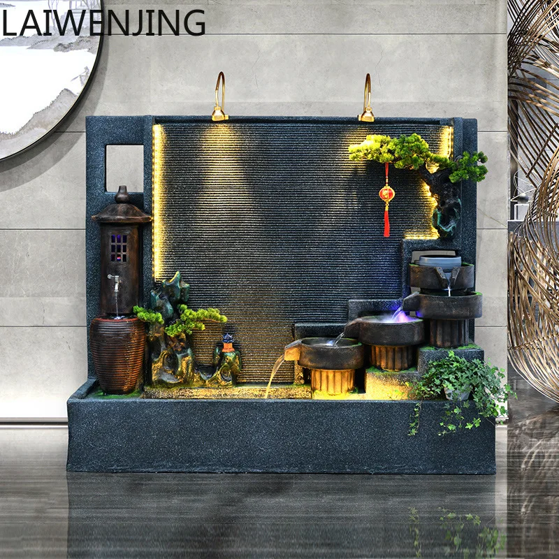 LYY  Water Curtain Wall Flowing Water Screen Partition Entrance Rockery Landscaping Decoration Floor Ornament