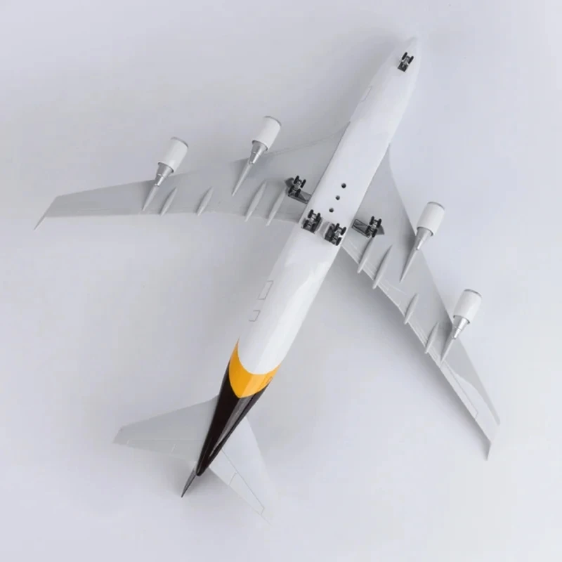 UPS B747 Diecast Resin Airplane Model Toy 47CM with Stand base Desktop 747 Model Plane Display Building Model Aviation Enthusias