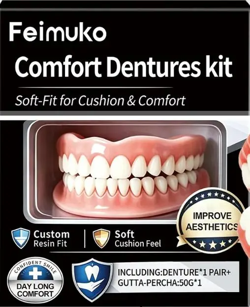 1/2/3Kits Comfortable Denture - Ultra-Secure, Flawlessly Natural Fit for Dazzling Enhanced Smile & Effortless Daily Convenience