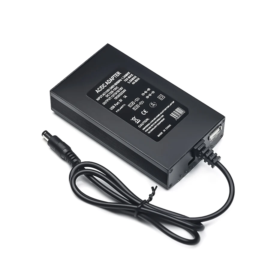 Adjustable 120W 220v 110v to 12V 15V 16V 18V 19V 20V 22V 24V Car Charger Universal AC DC Adapter Power Supply usb Notebook