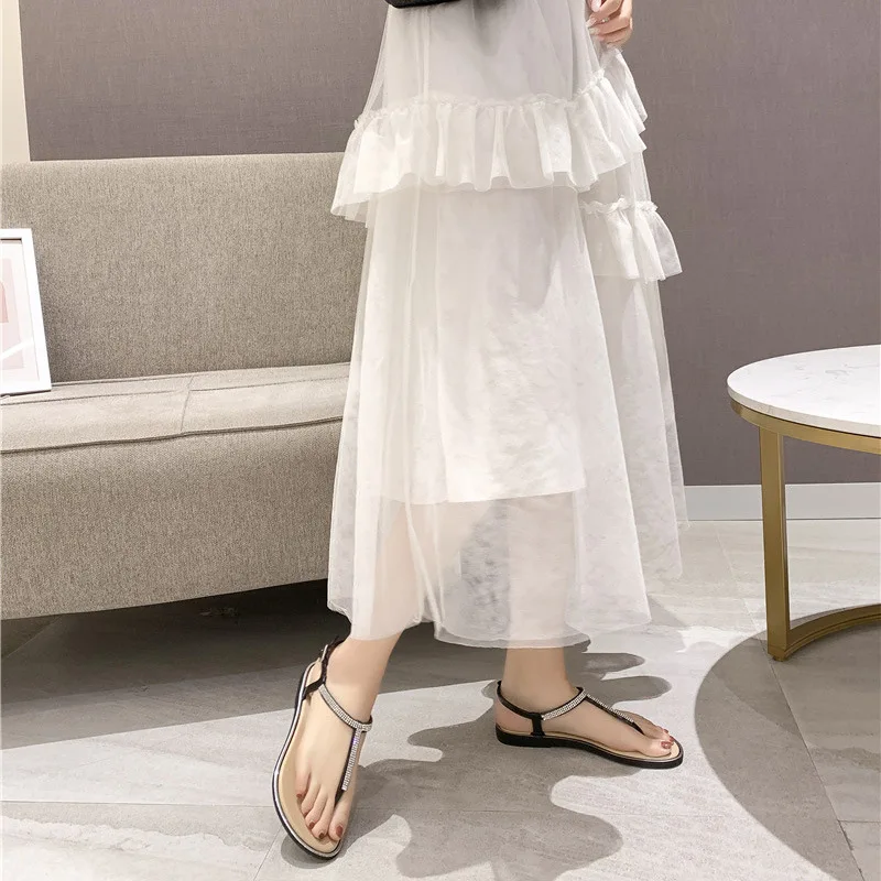 Rhinestone Sandals And Slippers 2021 New Female Tide Outer Wear Fashion Fairy Style Casual Korean Ladies Slippers Summer Tide