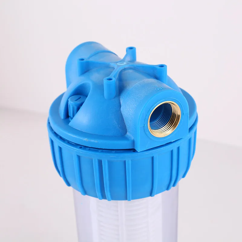 10 Inch Single Stage Water Filter Housing, Clear Italian Style Pre-Filter with 4/6/1 Inch Ports, Anti-Explosion