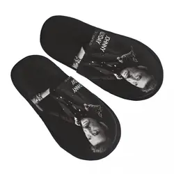 Pantofole da casa personalizzate Johnny Hallyday donna morbida Memory Foam francia Mucisian Slip On Spa Slipper Shoes