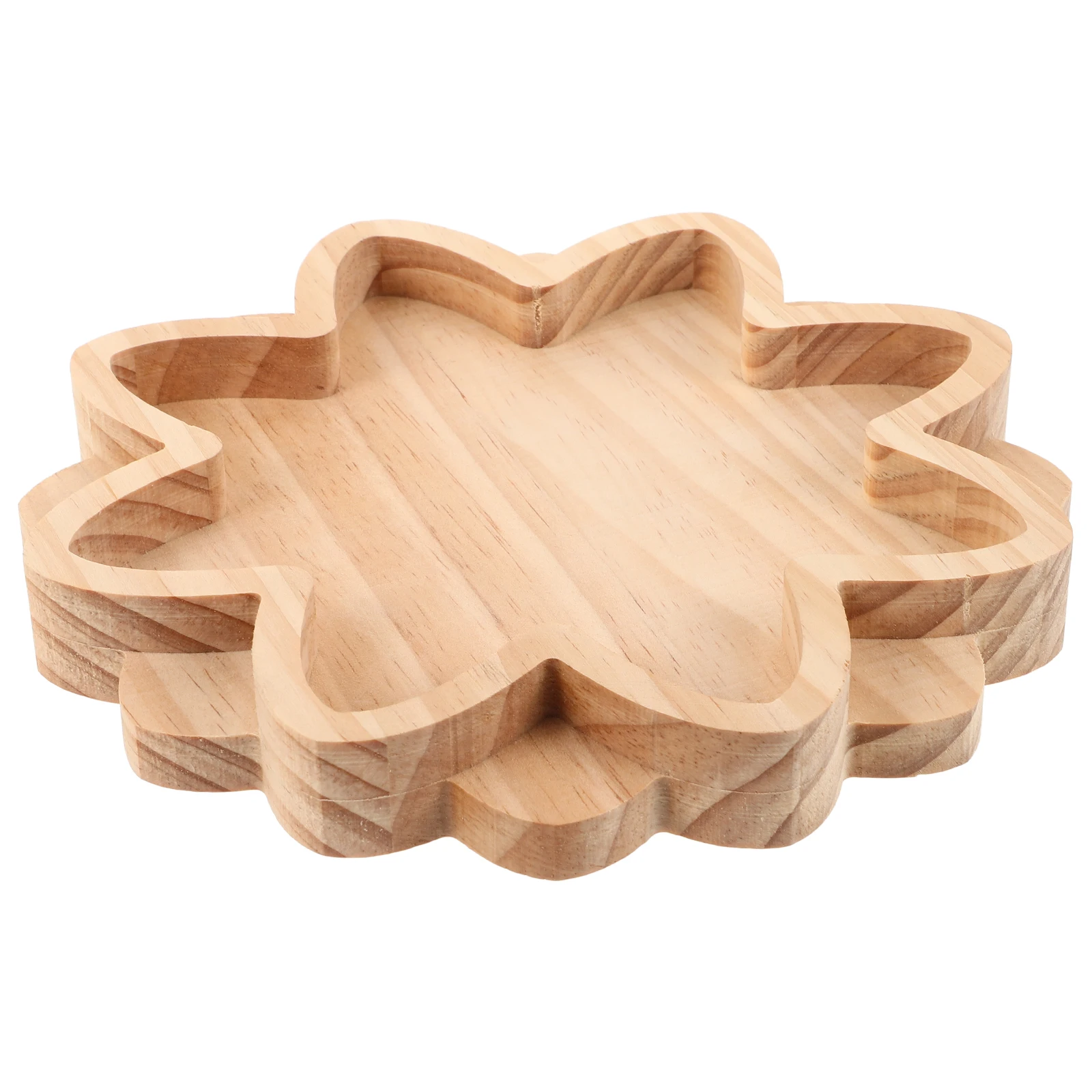 

Lotus Shaped Wooden Tray Crystal Display Dish Home Decor Storage Plate Jewelry Organizer Aromatic Oil Holder Retro Craft Project