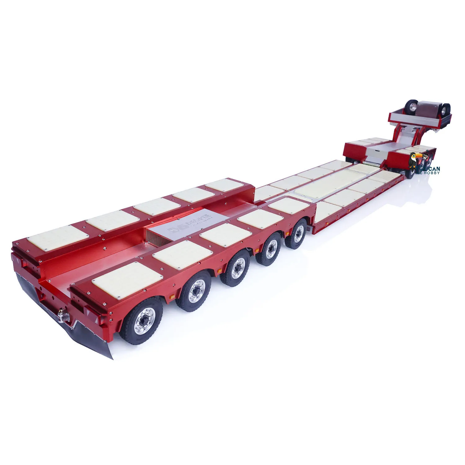 DG-996 RC 8 Axles Trailer Suspension Goose 1700MM 1/14 Hydraulic Metal 5+3 Hydraulically Suspended Truck Lights Model TH22680