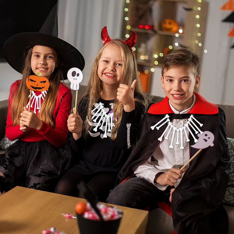 12 قطعة محاكاة الهالوين العظام البلاستيكية تأثيري الدعامة نموذج واقعي اللعب منزل مسكون الرعب الديكورات المنزل مجوهرات الحفلات العرض