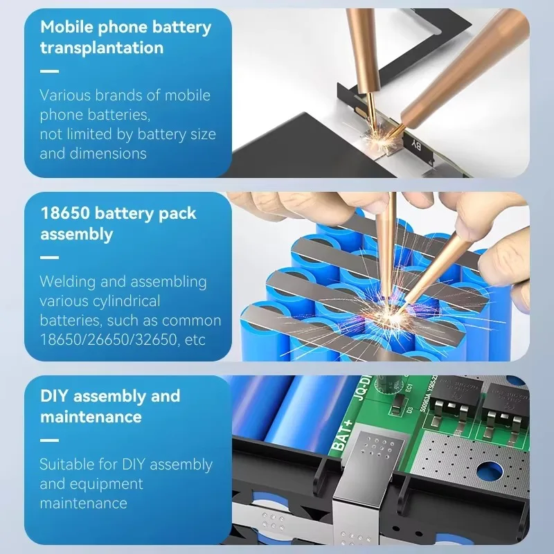 Saldatore a punti per batteria U2 - Strumento esperto per saldatura a batteria 18650, uscita a 90 livelli per una saldatura affidabile
