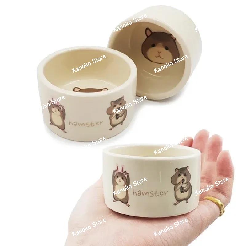 Anti-tip Ceramics Hamster Bowl Chinchilla Hedgehog Guinea Pig Feeder Rat Accessories Rabbit Food Bowl  Guinea Pigs Assessories