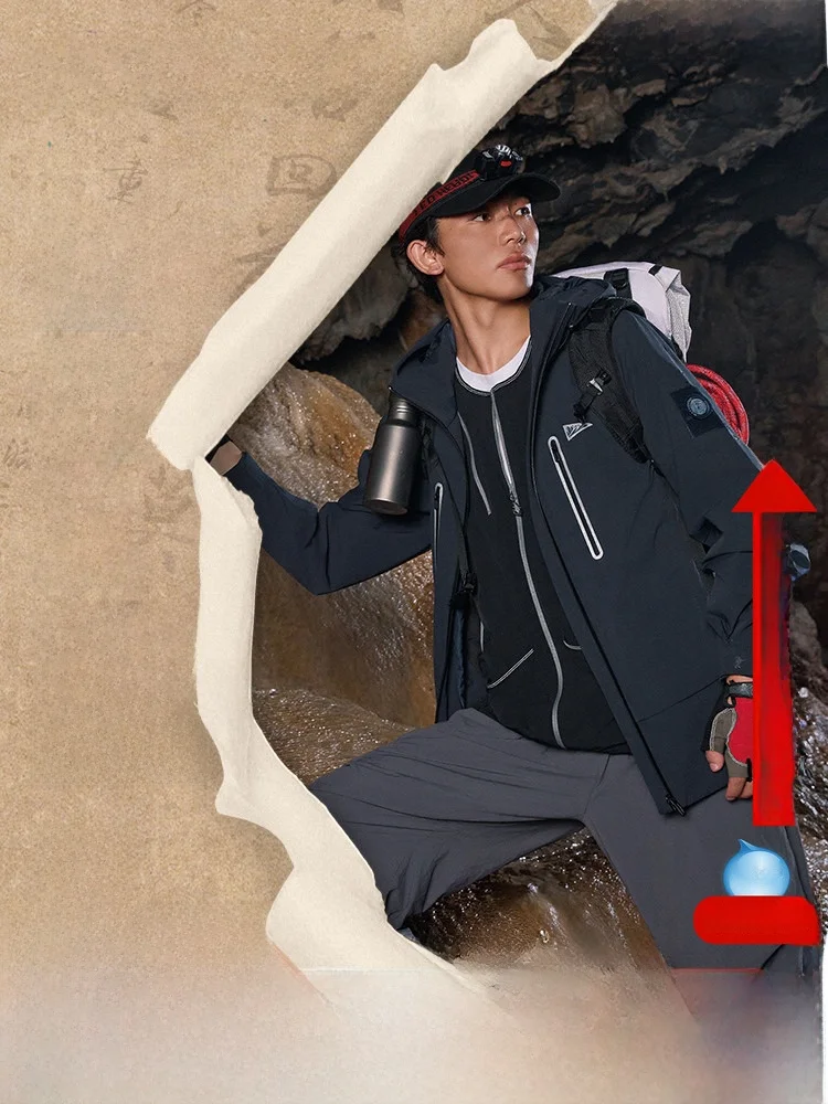 

Уличная ветровка с флисовой подкладкой, коллаборация Snow Flng, весна 2024, водонепроницаемая, из полиэфирного волокна