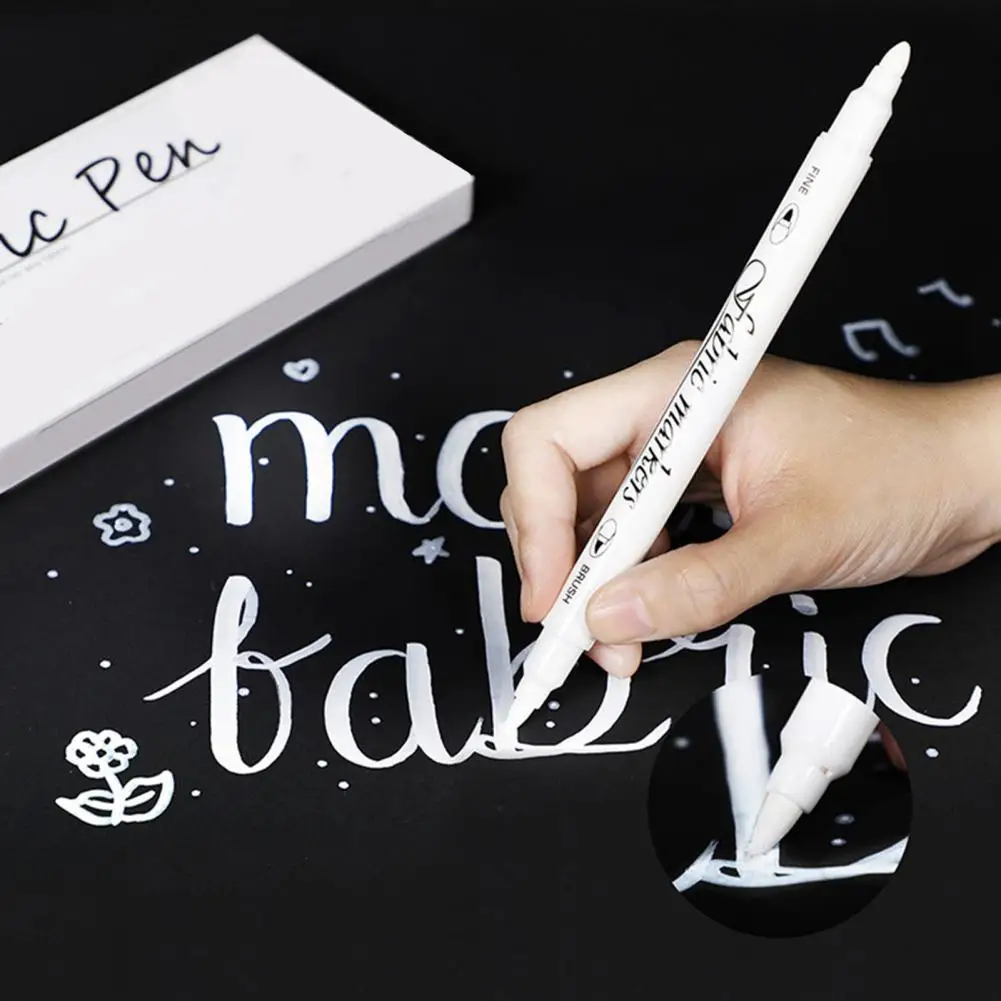 Waterproof Permanent Textile Marker Pen Set, tecido, camiseta, sapatos, roupas, madeira, pedra, DIY, arte, grafite, desenho, pintura, 4 pcs, 6pcs