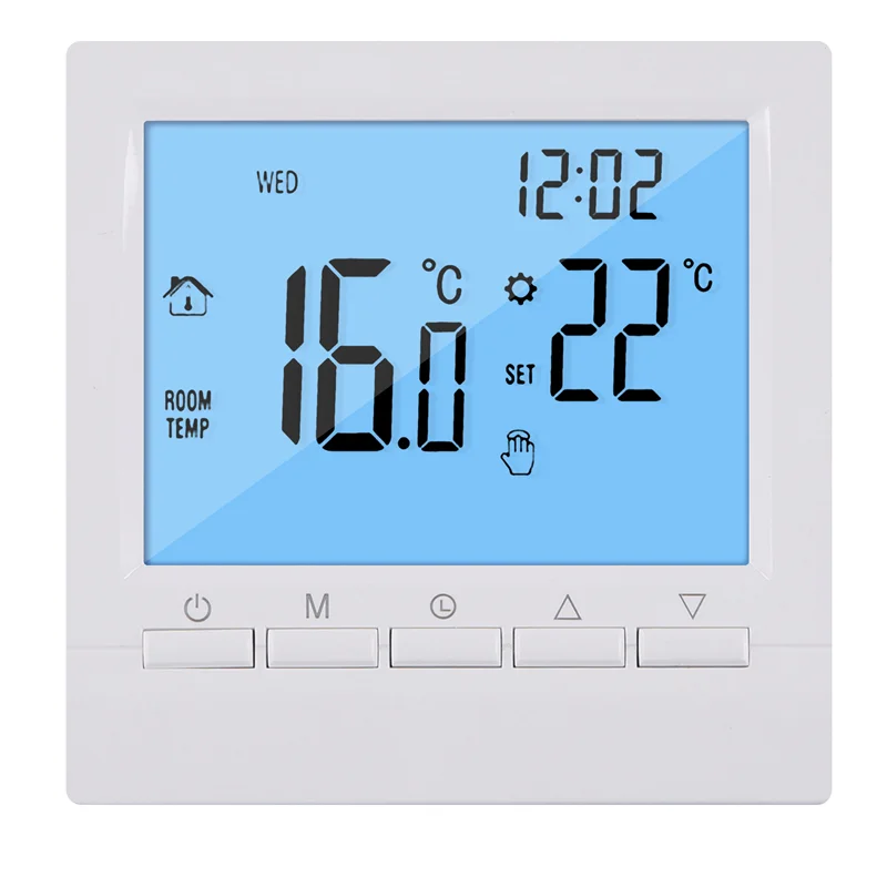 Termostato Digital programable ABGR, controlador de temperatura ambiente semanal 3A para un calentamiento eficiente del hogar, retroiluminación blanca