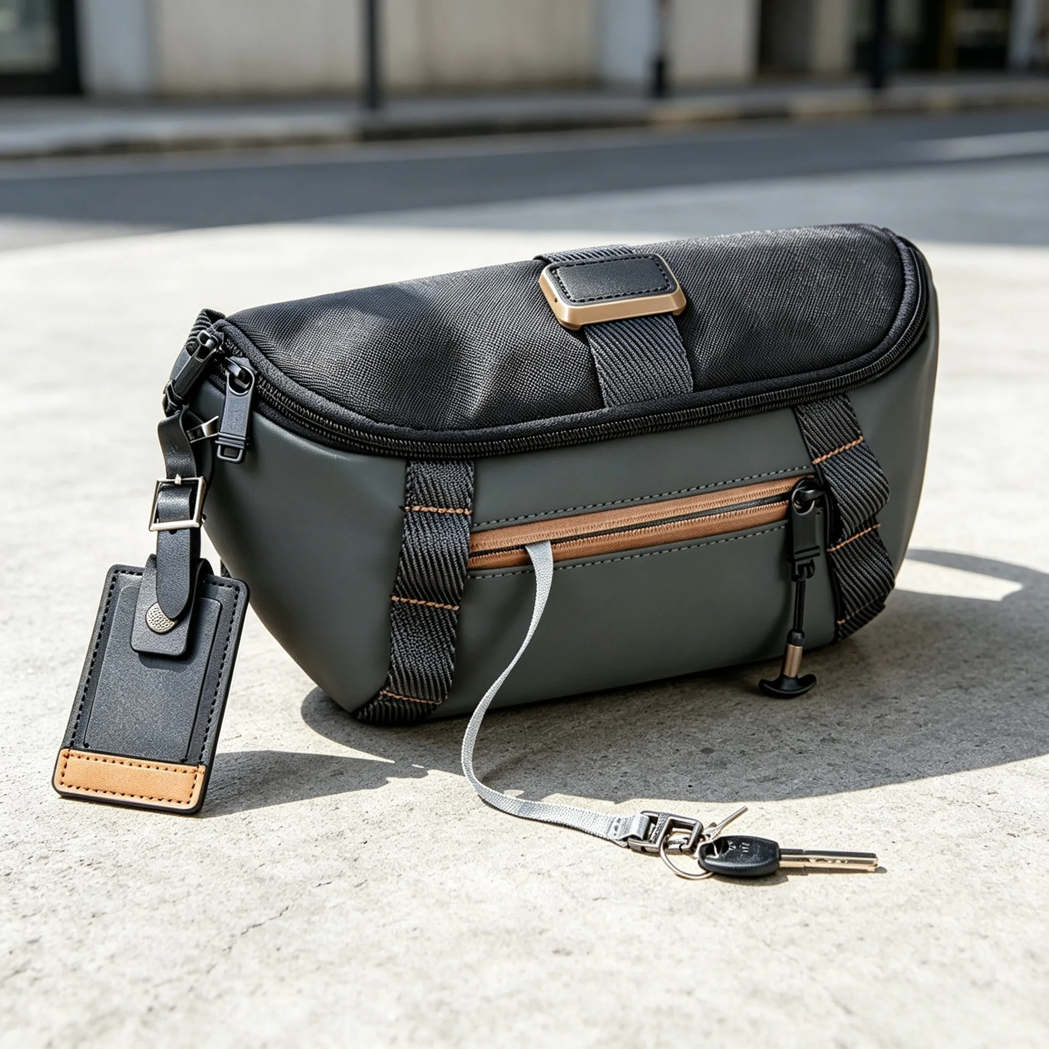 Men Stylish Ballistic Nylon Crossbody Bag Series Cool Casual Chest Bag Waist Pack
