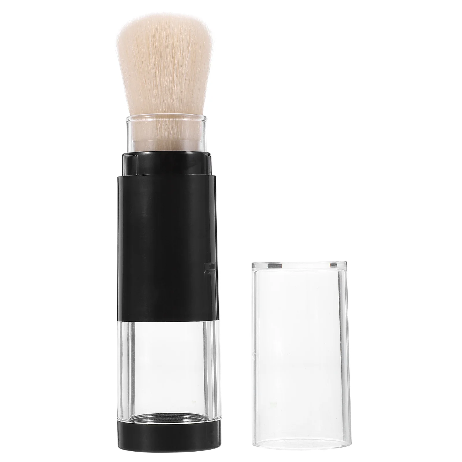 Pressable Powder Foundation Brush Refillable Travel Makeup Tool Soft Blending Applicator For Loose Pressed Powder Highlighter