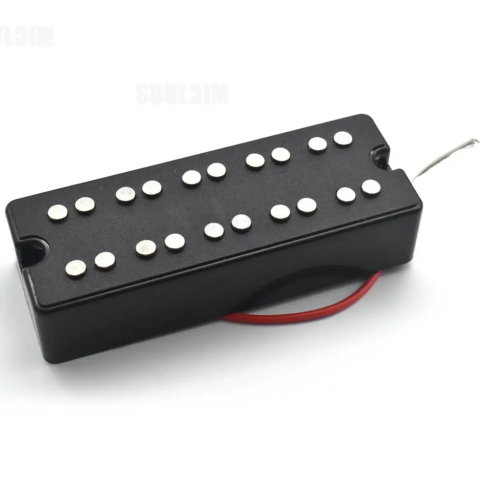 1Set Black Open Sealed 5 String Bass Guitar Pickups Humbucker 2 Mounting Screw Hole - Neck & Bridge