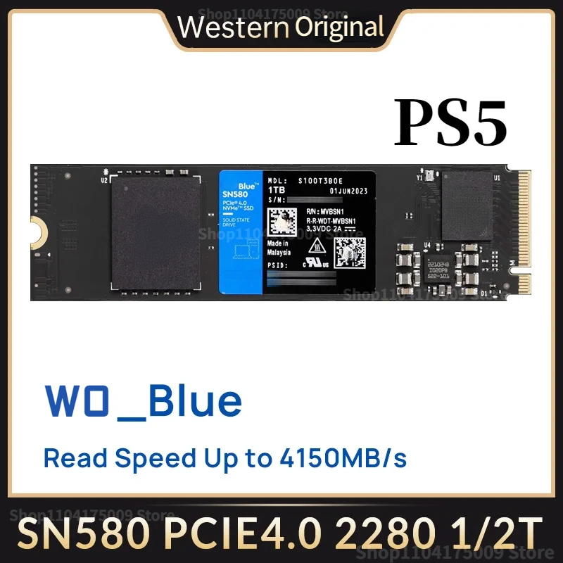 New SSD M2 nvme M.2 4TB 2TB 1TB 2280 PCIe 4.0 X 4 PRO Hard Drive Disk Internal Solid State SN580 HDD Hard Disk For PS5 Desktop