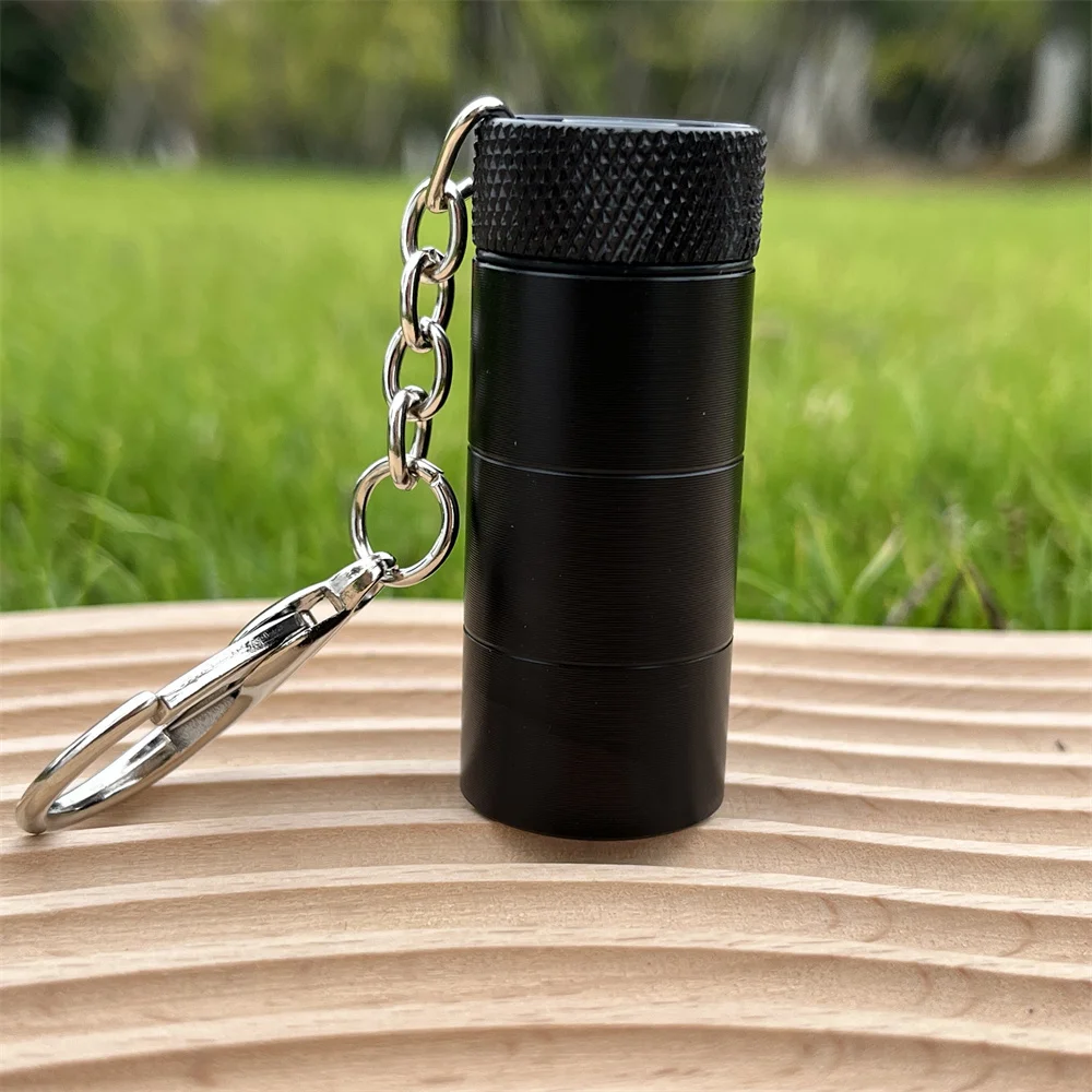 Portable Mini Herb Case Tobacco Box Keychain Pill Container Box Waterproof Pocket Storage Jars Smoking Accessories