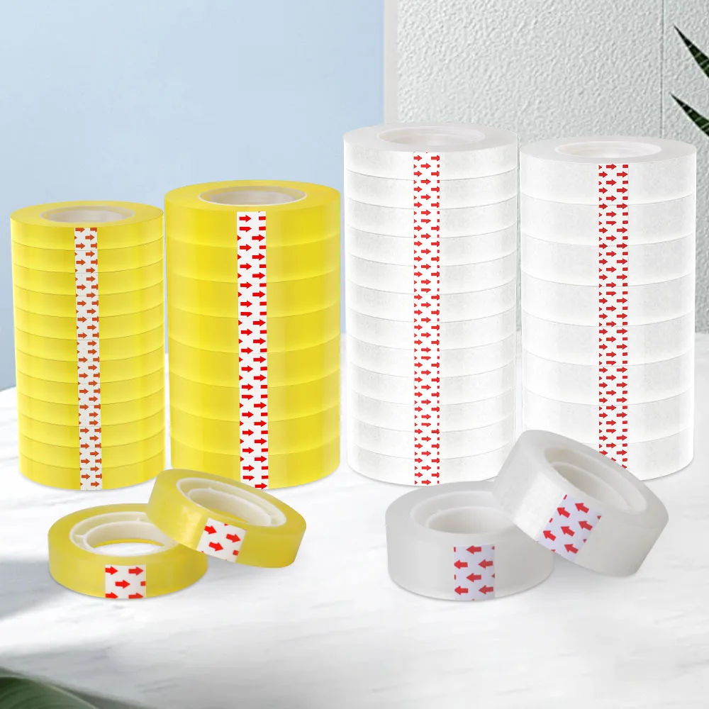 OPP Clear Transparent Tape, Stationery Tape Refills Rolls for Dispenser,  Gift Wrapping Tape for Office, School and Home