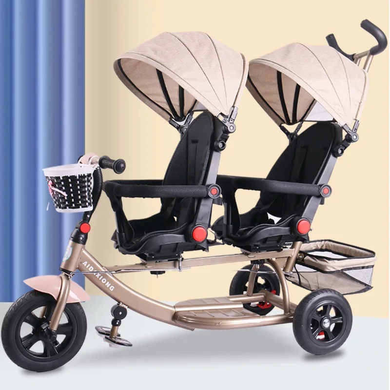 

Double stroller, children's stroller, two child sized baby stroller, toddler bicycle, lightweight stroller, twin stroller,