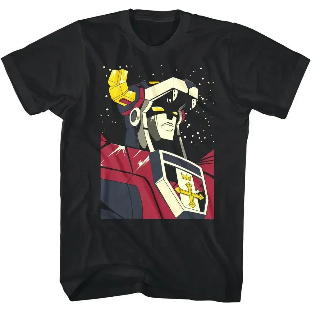 Voltron Golion Head in Space Mens T Shirt Defender of the Universe Lion Force