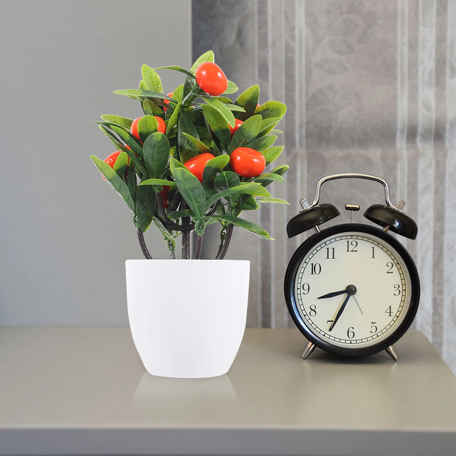 

Artificial Potted Fruit Tree Simulation Bonsai Decoration Home Office Decor Realistic Faux Plant Faux Bonsai Model