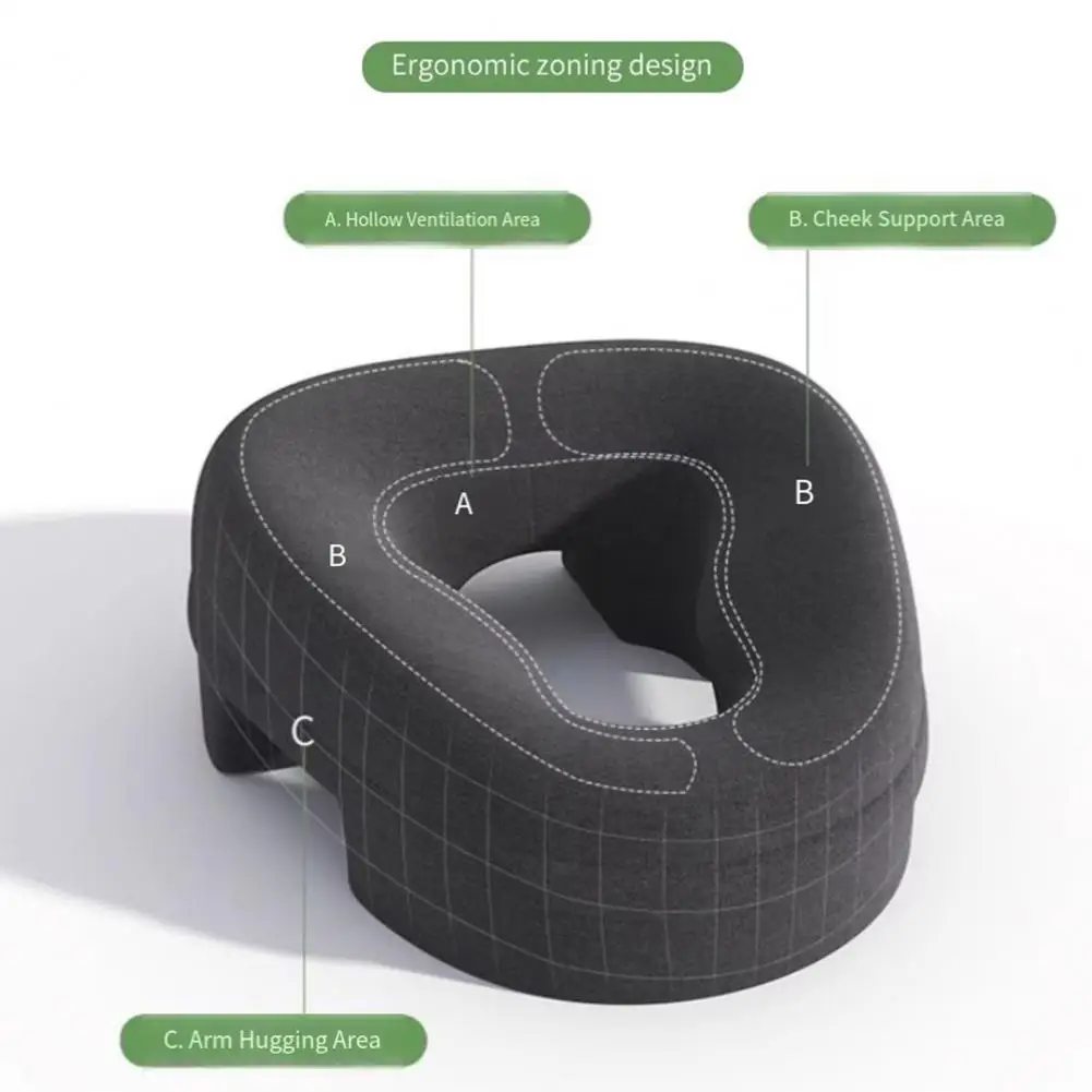 Chest Support Cushion for Bed Face Down Pillow for Massage Memory Foam Face Down Pillow for Home Spa Postoperative Recovery