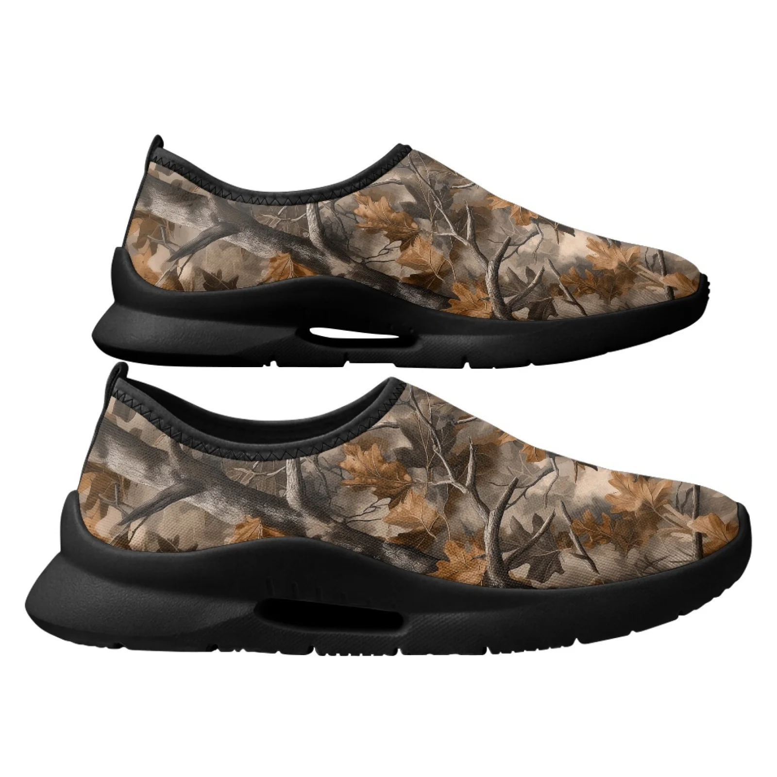 PENSTROLL Camo Leaves Print Low-top Fashion Sneakers Casual Shoes for Men, Lightweight Comfortable Slip On Shoes
