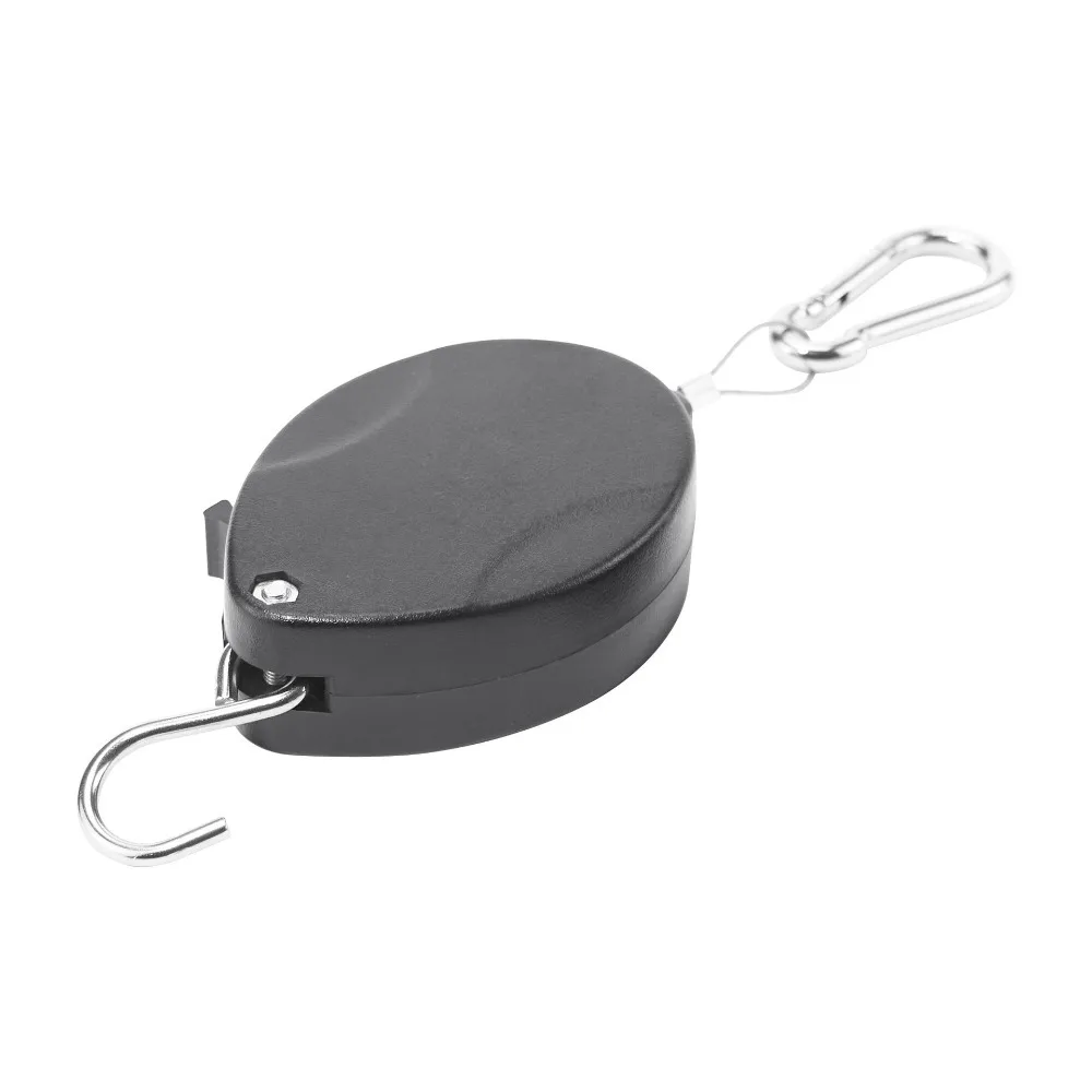 

New Retractable Plant Pulley Stainless Steel Rope 1.6m Pull Down Hanger Adjustable Multipurpose Hooks Hanging Basket