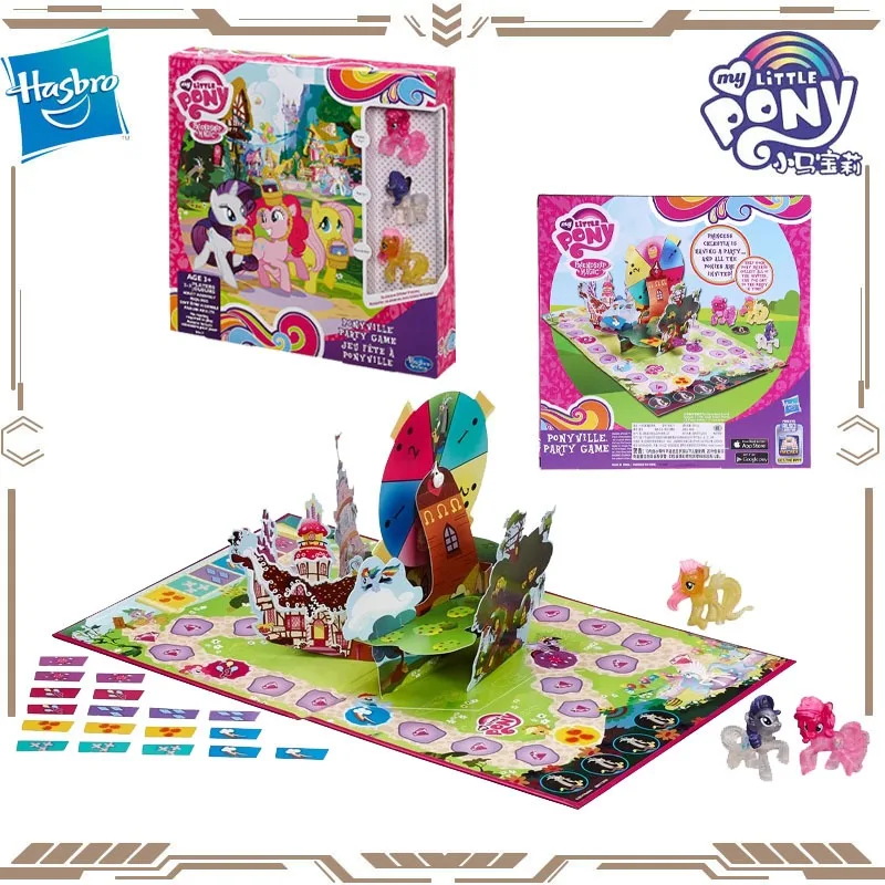 

Hasbro Original Genuine My Little Pony Ville Party Game Jeu Fete Action Figure Toys for Boys Girls Gift Collectible Ornaments