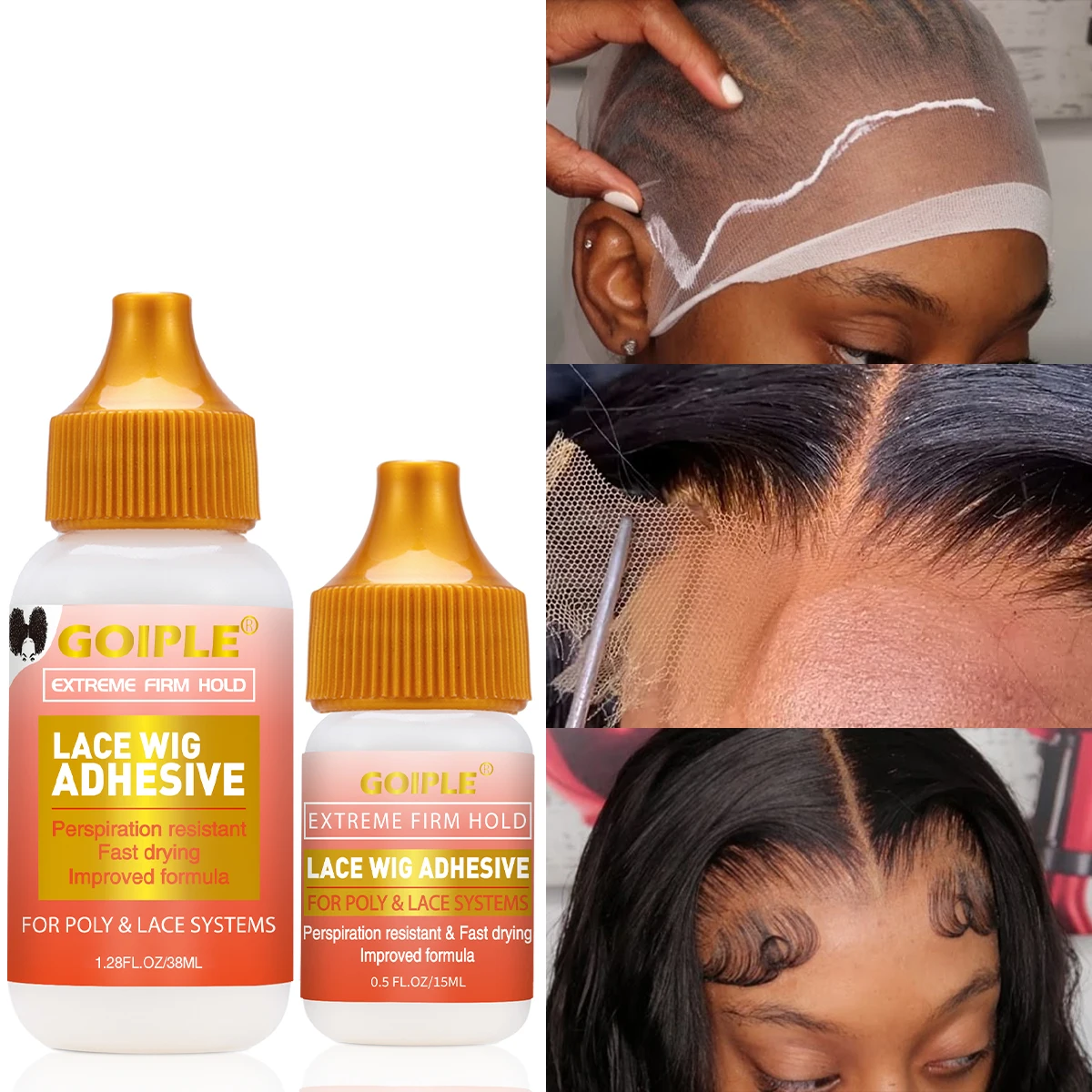 

Hair Replacement Adhesive Toupee Bonding Wig Glue Invisible Waterproof Lace Bonded Bold Keep Glue Repair Treatment Wig Adhesives