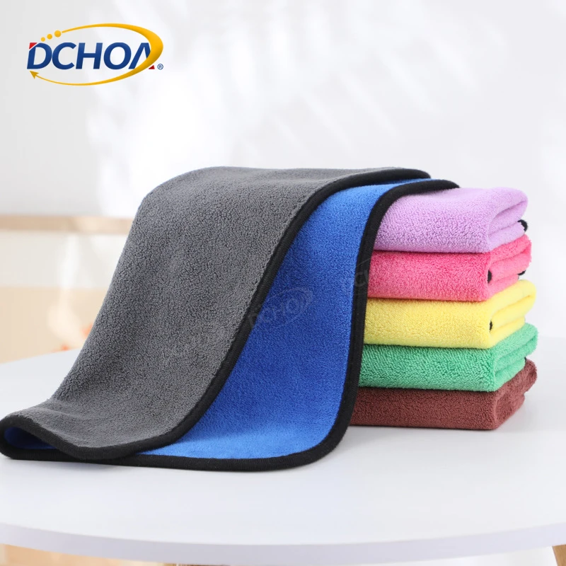 DCHOA 10PCS 30x30cm Car Drying Towels Coral Fleece Microfiber Cleaning Cloths Highly Absorbent Auto Detailing Towels Car Wash