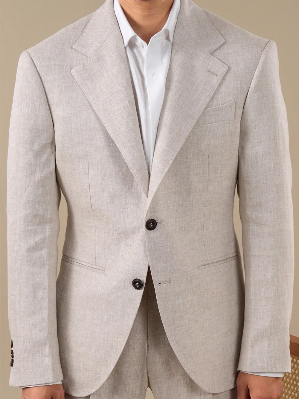 Pure Linen Suit Set Breathable Single-Breasted Commuting Business Casual Blazer Costume Mariage Homme Mens Suits Designers 2026