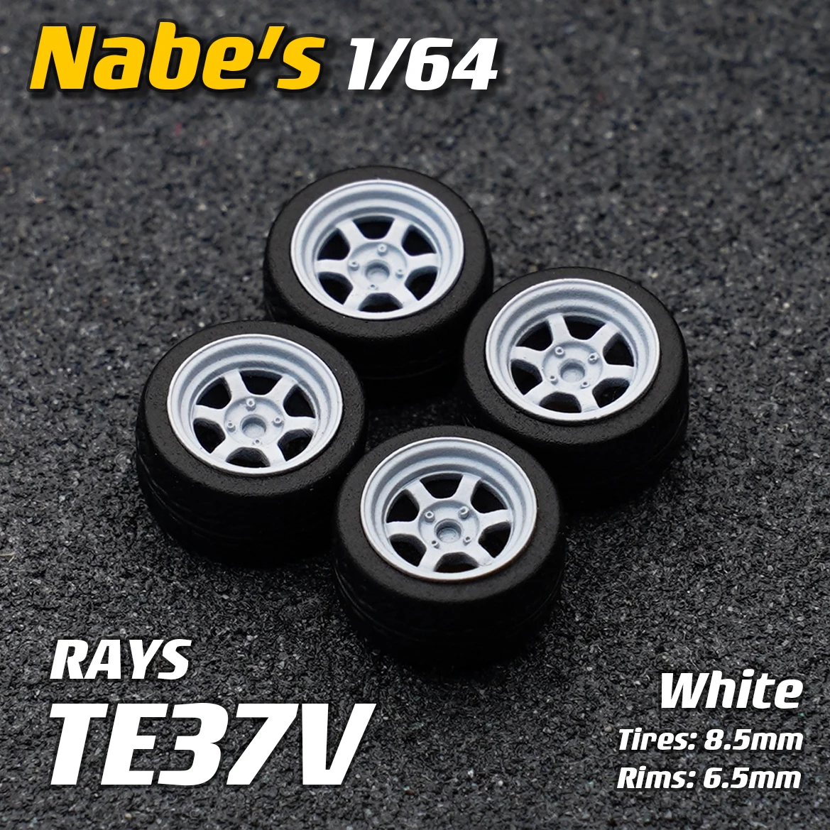 Stanance per Auto in Miniatura: Recensione e Valutazione del Modello 8.5mm 1/64 Nabes Chika Wheels Rays TE37V