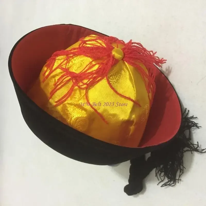 49ME Chinese Official Hat for Role Play and Theater Funny Eunuch Hat Cosplay Props