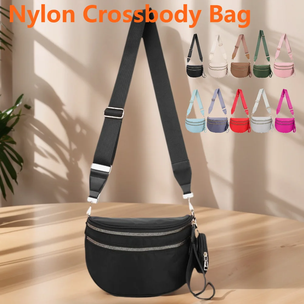 

Нейлоновые просторные поясные сумки с регулируемым съемным ремешком, однотонная сумка на ремне, модная сумка на ремне, кошельки, кошельки для женщин