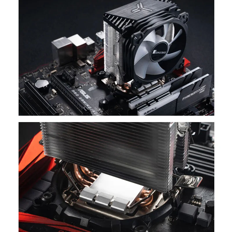 Jonsbo cr1200 cpu cooler 2 torre de tubo de calor rgb efeito de luz colorida 9cm ventilador para intel 1151 1700 amd am4 opcional lga2011 fivela